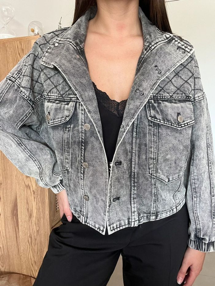 Veste en jean grise Ciminy - photo numéro 2