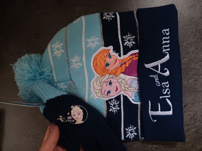 Bonnet et gants reine des neiges