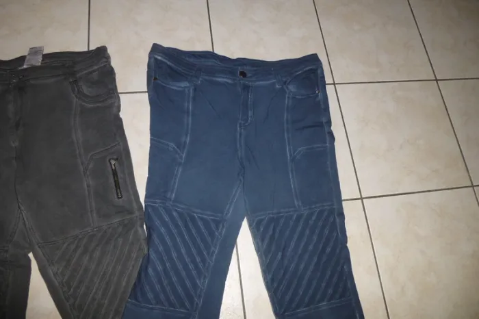lot de 2 pantalons stretch taille haute ms mode taille 46 - photo numéro 2