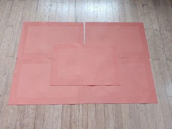 Lot de 5 set de table orange corail