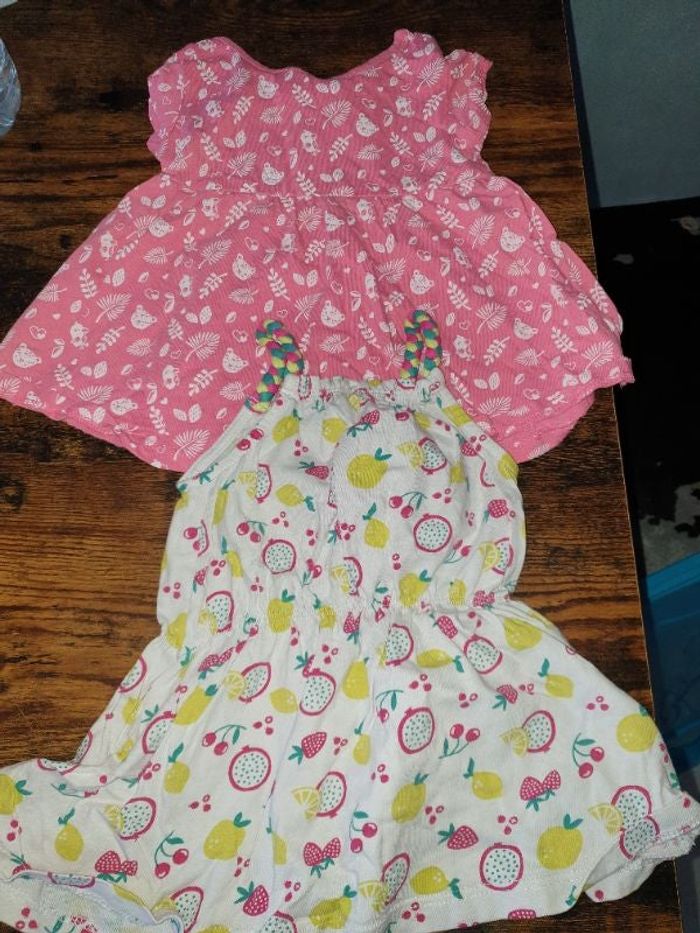 Lot 2 robes bébé  fille