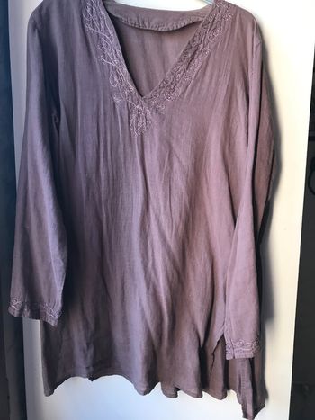 tunique longue vieux rose