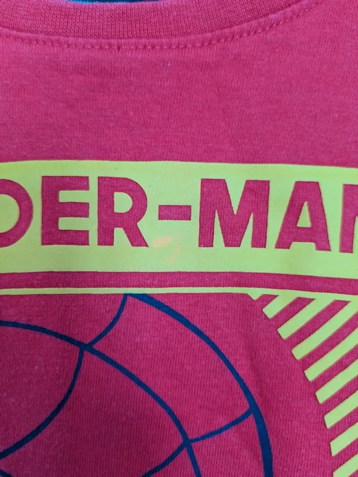 T-shirt Spider-Man Marvel Rouge - 6 Ans - Coton - (Taché / Pour jouer) - photo numéro 5