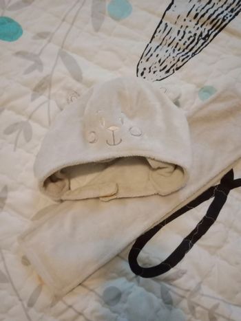 Ensemble 6 mois beige bonnet écharpe