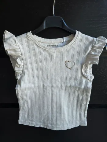 Tee-shirt blanc cœur Orchestra