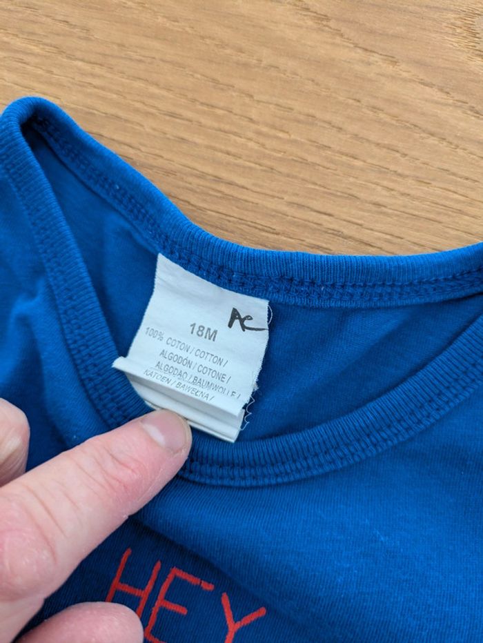 Tee shirt monstre bleu 18 mois - photo numéro 3