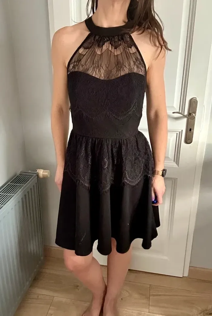 Robe patineuse Morgan noire dentelle – T36 (S)