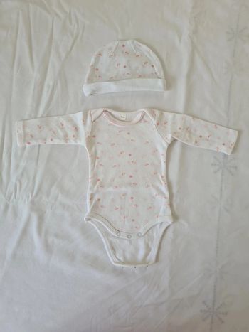 Body manches longues avec bonnet assorti