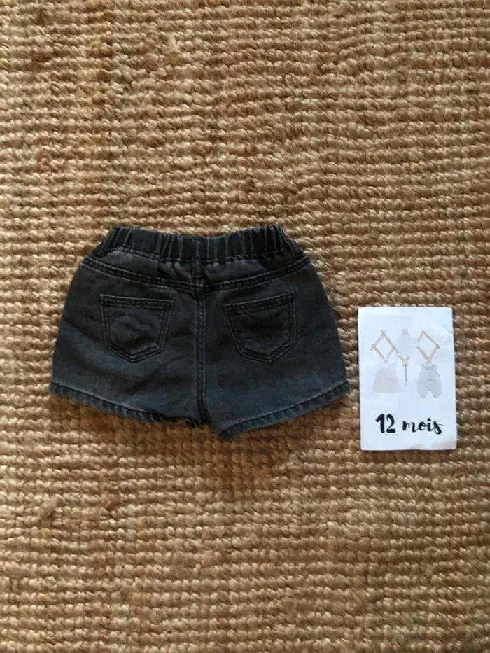 Short noir en jean Zara - photo numéro 2