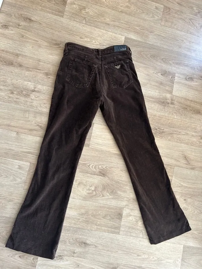 Armani jeans pantalon, marron en velours, taille 36 - photo numéro 5