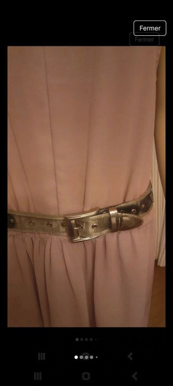 Ceinture en métal/cuir/aigles ajustable 80/90cm