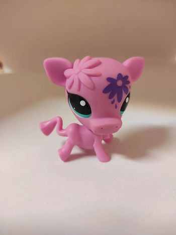 Littlest Petshop LPS 3521 vache cow vaca pink rose #geektradelpsvache