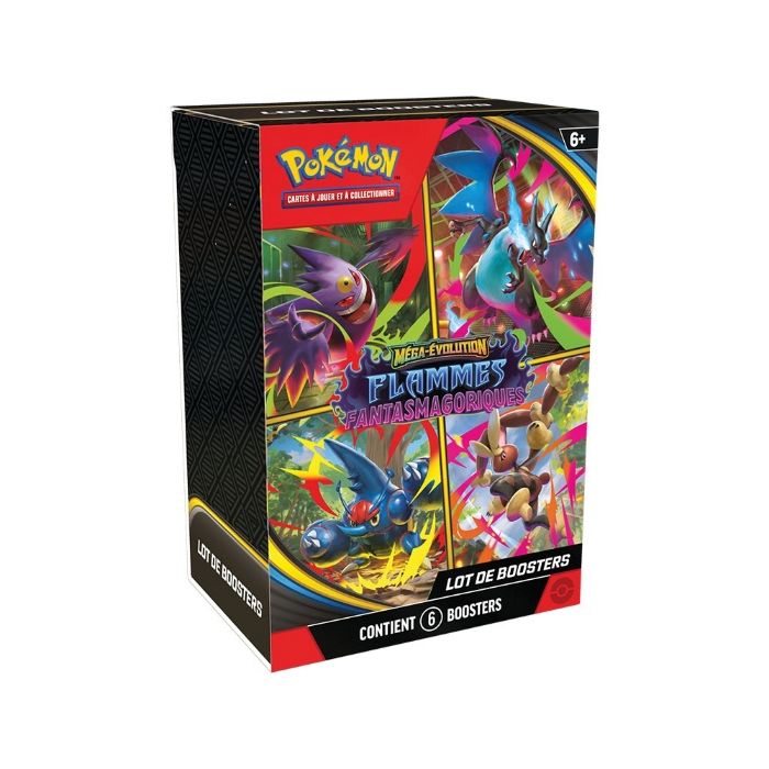 x1 Bundle Pokemon ME02 Méga Évolution - Flammes Fantasmagoriques | Lot de 6 Boosters Français ✨️