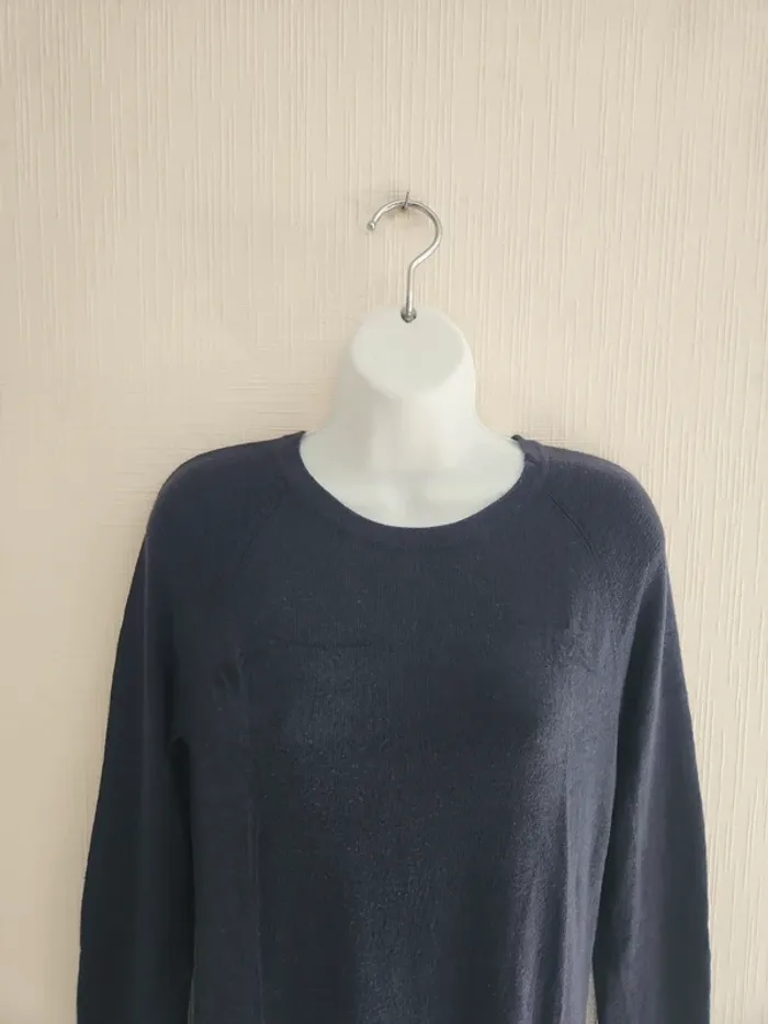 Pull tunique / robe bleu marine Mango XS - photo numéro 3
