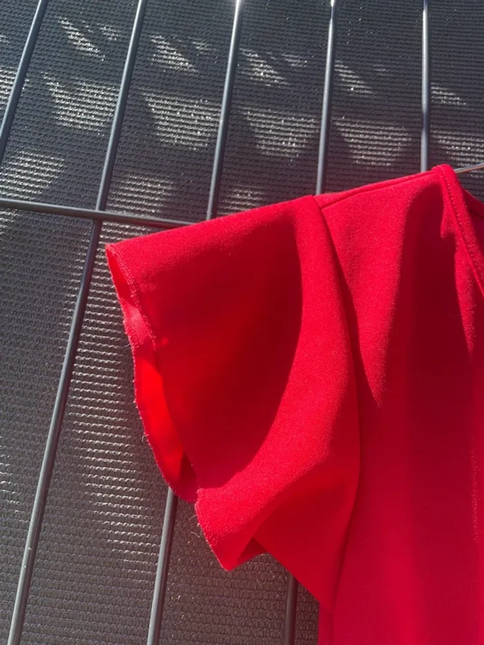 Robe rouge manches papillon – SHEIN – Taille XS - photo numéro 6