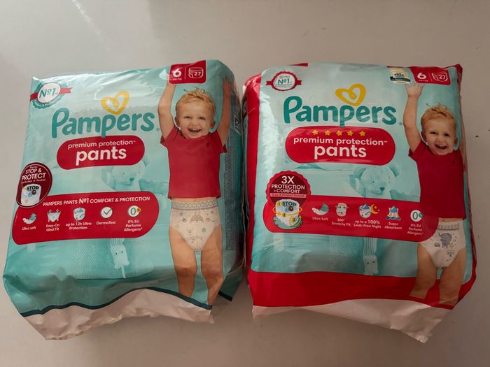 54 couches culottes Pampers premium taille 6