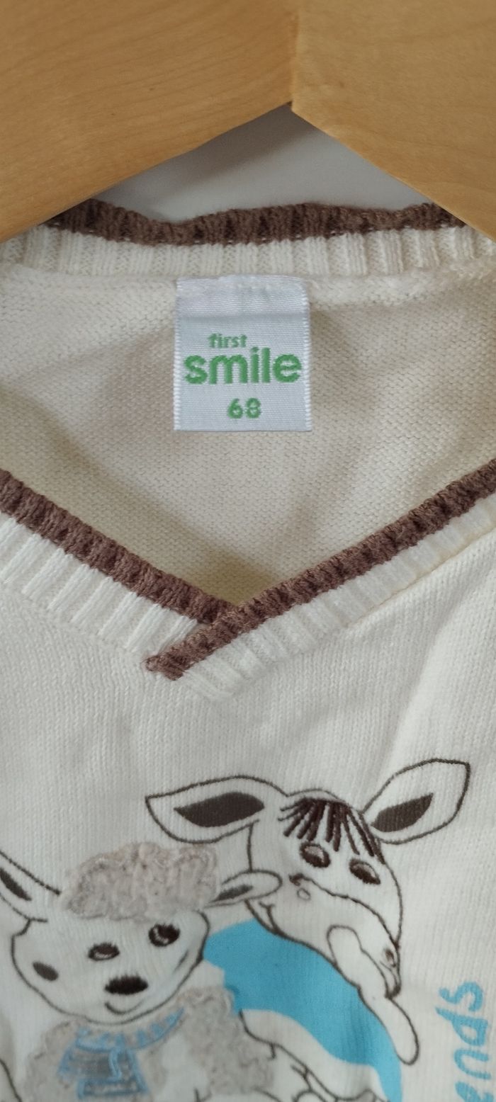 Pull sans manche garçon 6 mois first smile - photo numéro 2