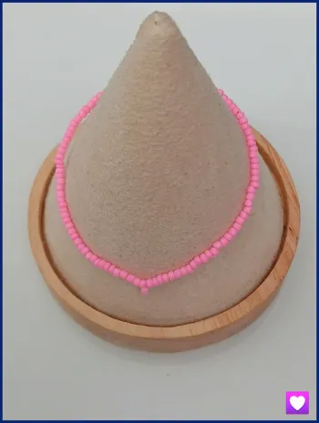 Bracelet perles de rocaille rose– tendance bohème chic