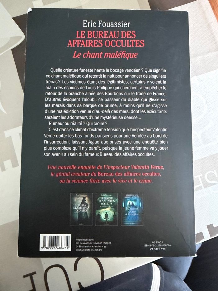 Livre d’Eric Fouassier - Le chant Maléfique - photo numéro 2