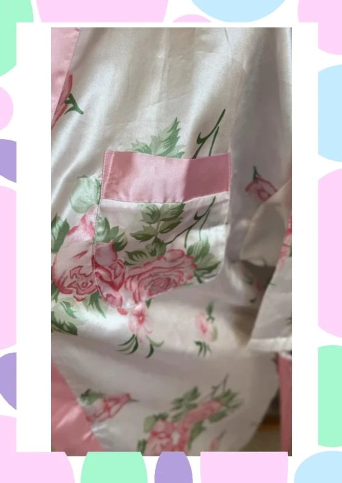 Kimono fleuri satiné 💐 | Taille unique - photo numéro 5
