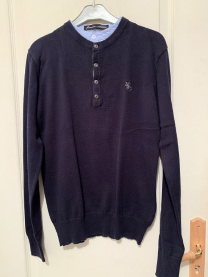 Pull effet chemise
