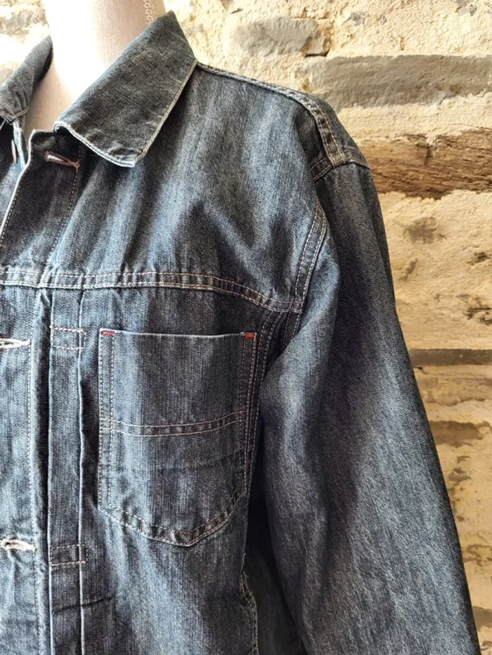 Veste en jean bleue foncée Dynam Taille 46 48 - photo numéro 3