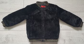 Blouson en peluche noir pour filles taille 3ans Tissaia