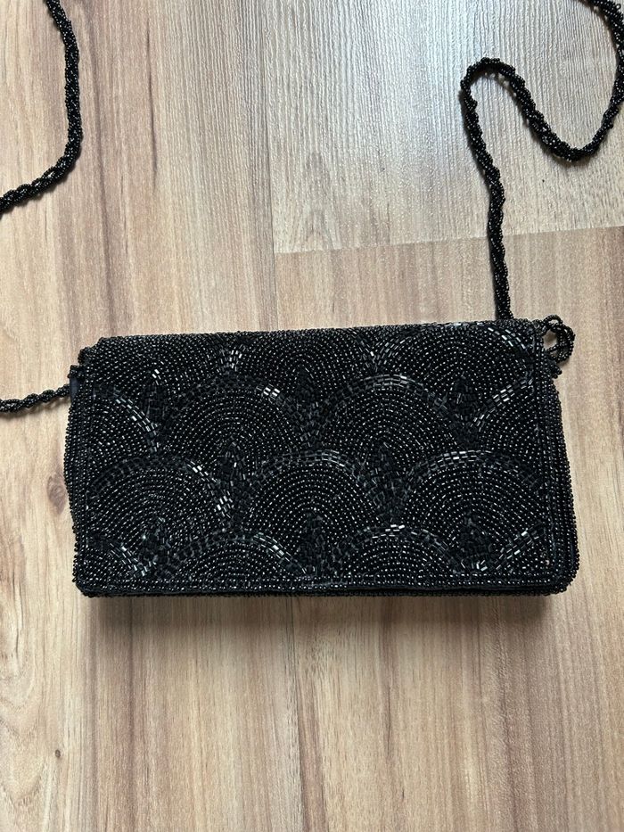 Sac de soirée perlé noir Style Vintage / Art Déco Boutique Indépendante - photo numéro 2