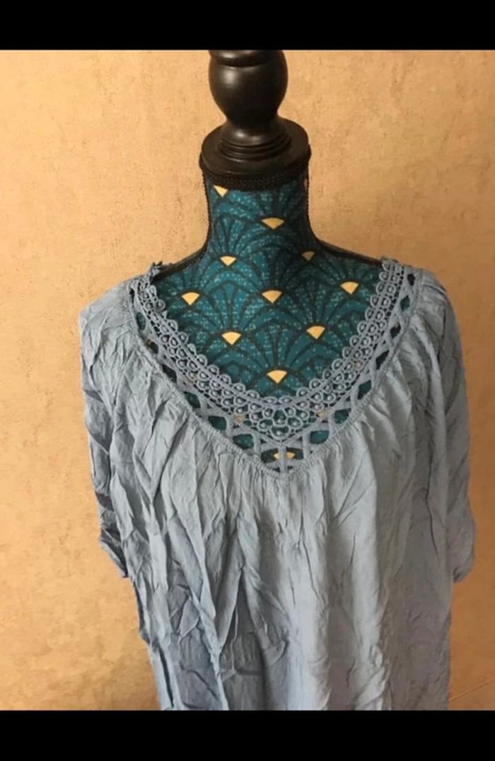 Blouse tunique femme 46/48 dentelle - photo numéro 2