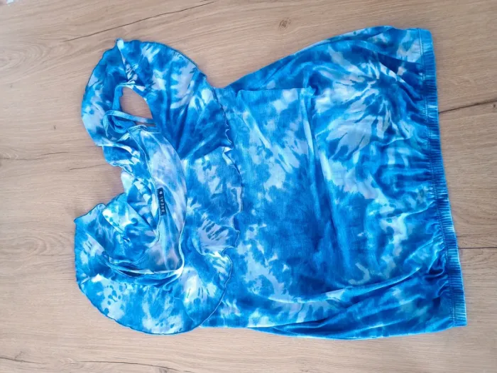 Top léger épaules dénudées Breal T.2 imprimé tie-dye - photo numéro 4