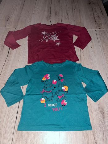Deux Tee Shirt manche longue 4 ans