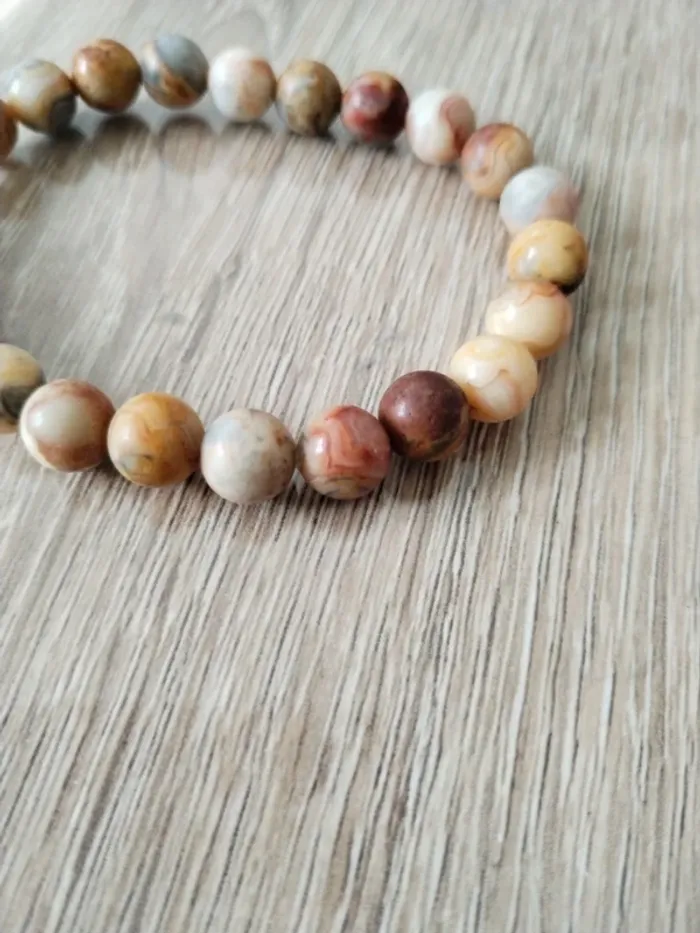 Bracelet perles véritables agate - photo numéro 3