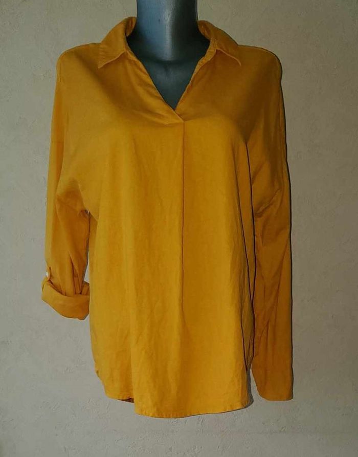 chemise ocre / moutarde femme taille 40 - photo numéro 4