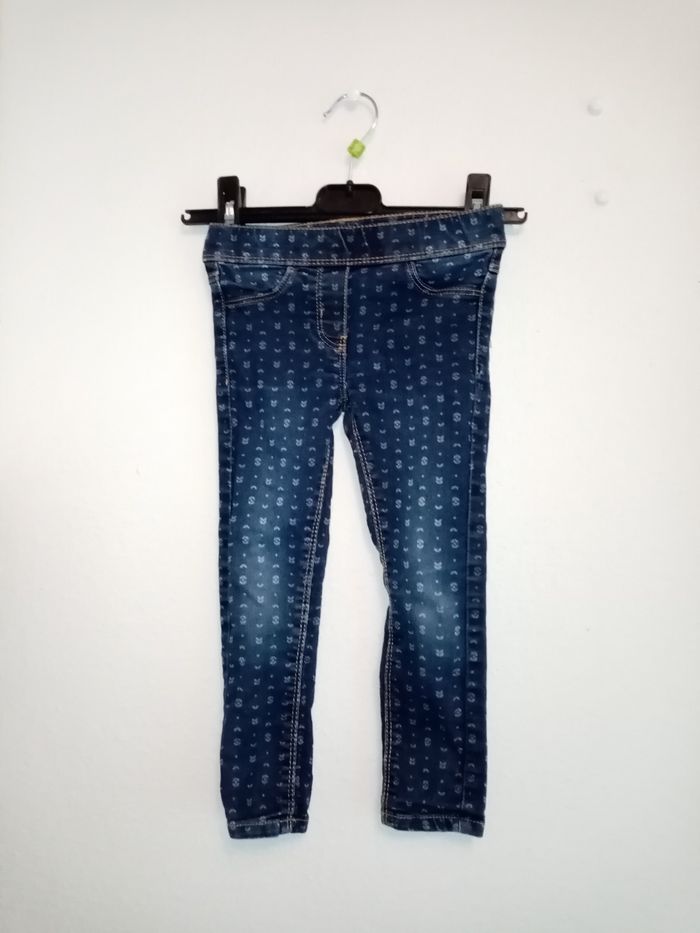 3 ans kiabi jeans slim marine imprimé /Excellent état - photo numéro 4