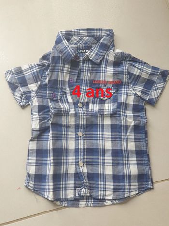 1 chemise manche courte bleu 4 ans marque pic ouic