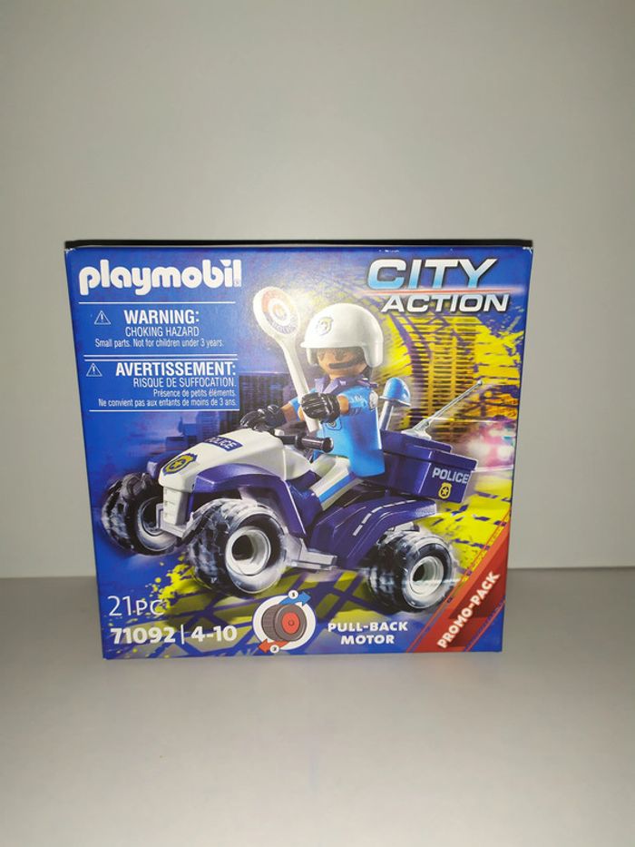 Figurine Playmobil city action pull back motor promo pack 21 Pc 71092 neuf en boite