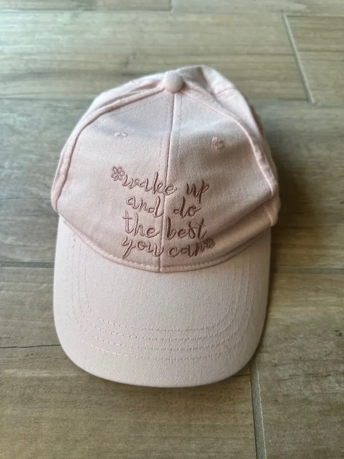 Casquette fille été rose