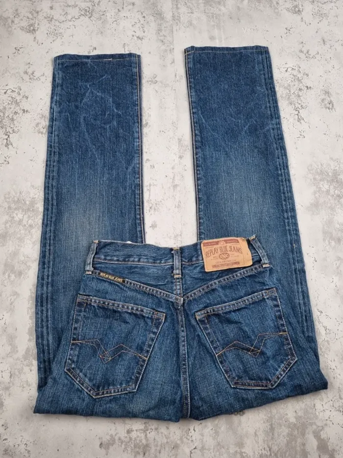 Jean Replay Blue Jeans – Taille 32 FR Homme (mesures en photos) - photo numéro 3