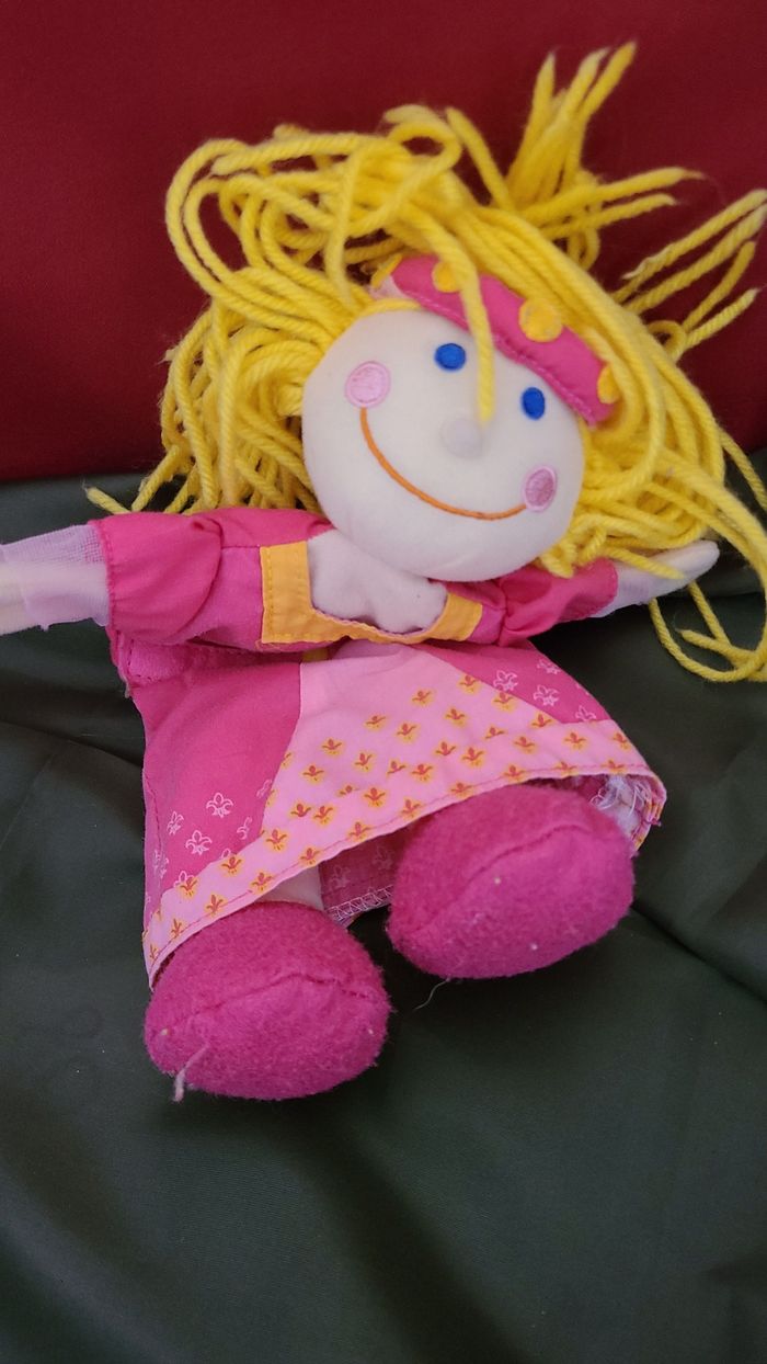 Peluche doudou poupée marionnette ITSLMAGICAL rose - photo numéro 4