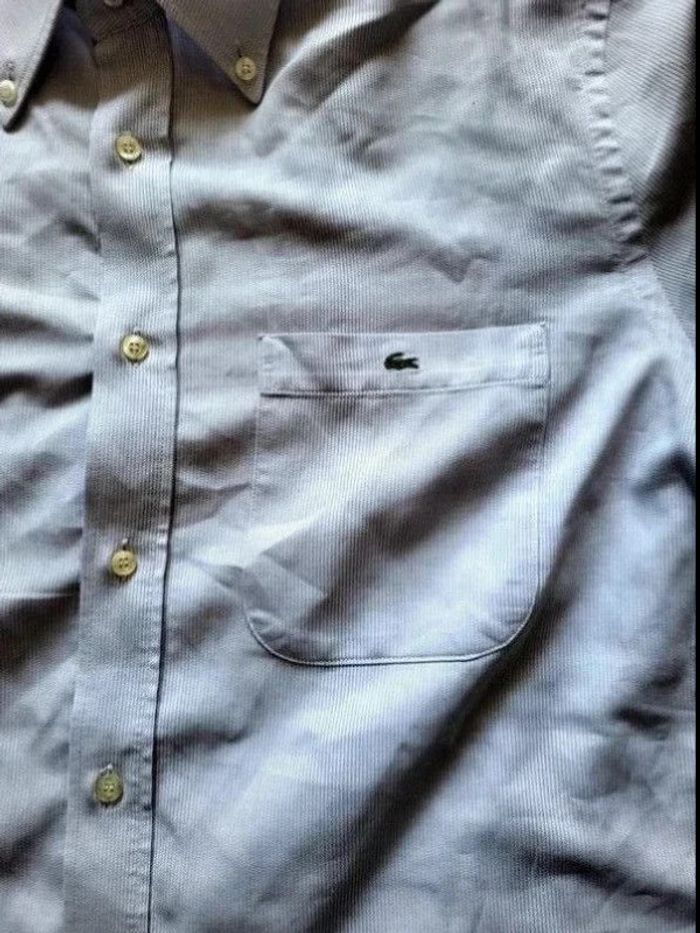 Chemise Lacoste à manches courtes, logo brodé, 100 % coton, taille M 41 - photo numéro 6