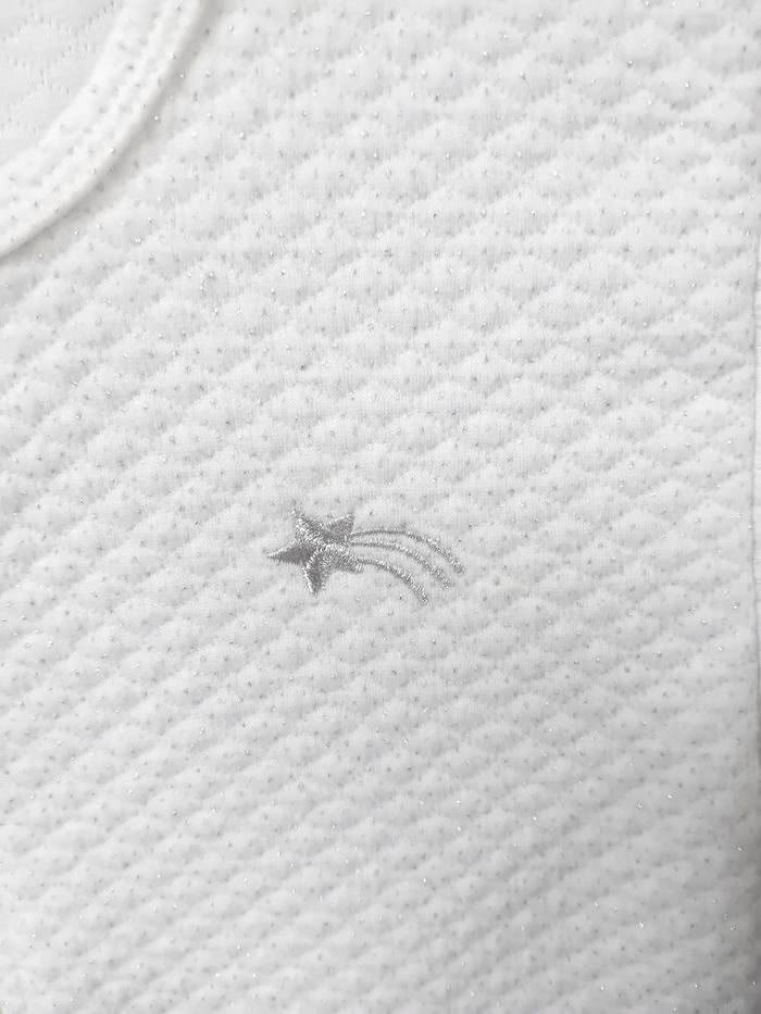 Cardigan zippé  blanc/argenté GEMO 10ans - photo numéro 2