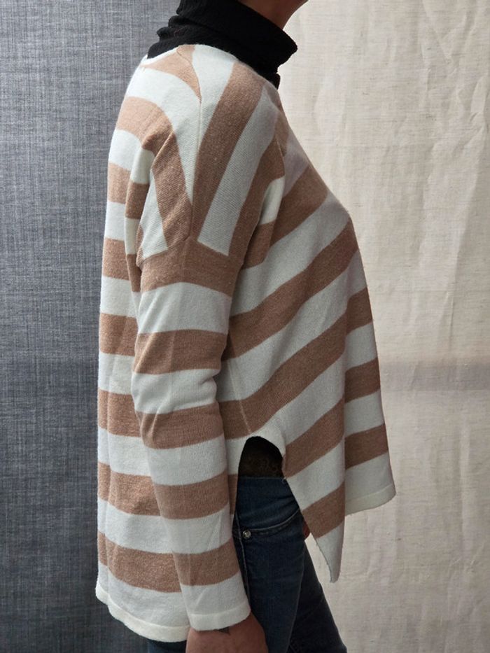 Pull cardigan ONLY ecru geige marron - photo numéro 2