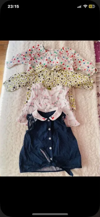 Lots de 4 haut bébé 3 mois