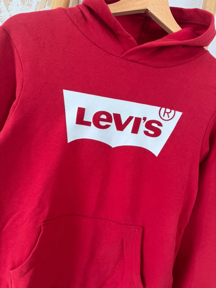 Levi’s - Sweat-shirt à capuche rouge Taille 12 ans - photo numéro 2