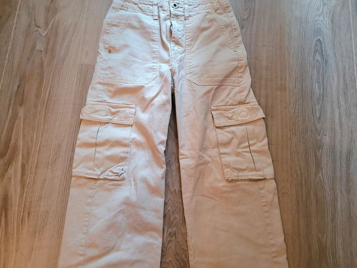 Pantalon cargo beige Pull&Bear T32 - photo numéro 3