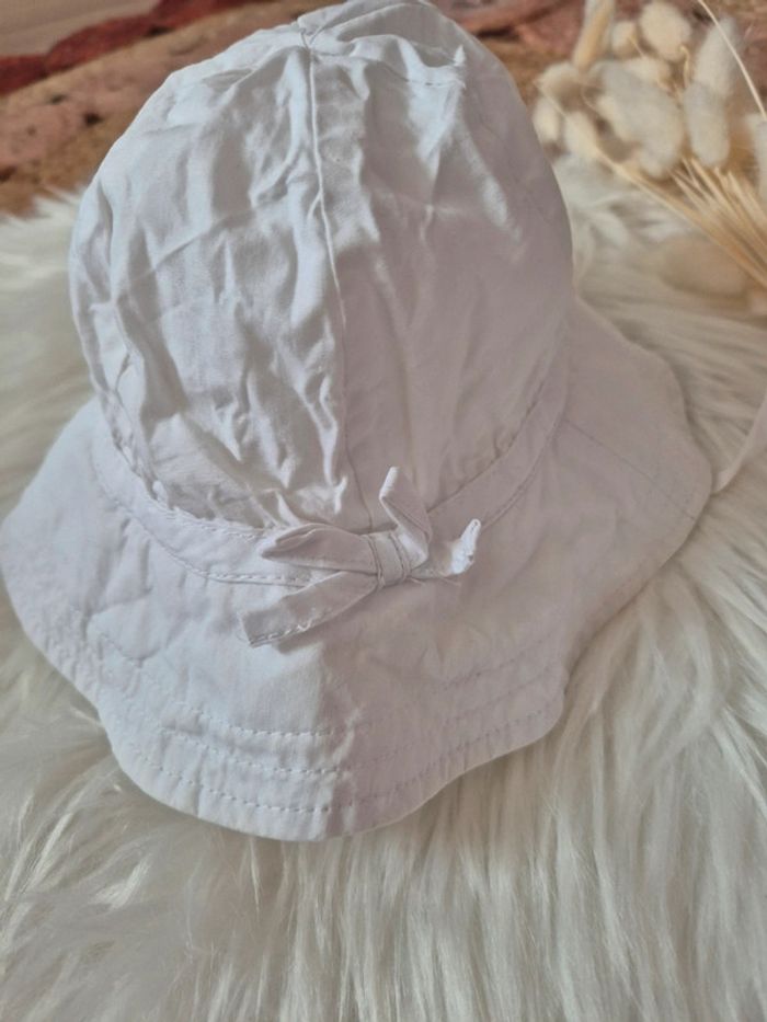 🤍 Chapeau blanc Vertbaudet 3/6 mois - photo numéro 2