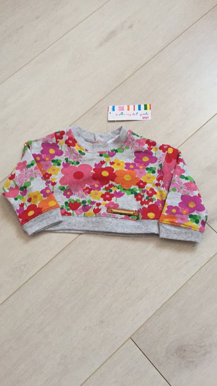 Pull court Agatha Ruiz de la prada 18 mois . Fleurs