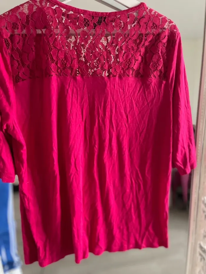 T shirt avec dentelle samba - photo numéro 3