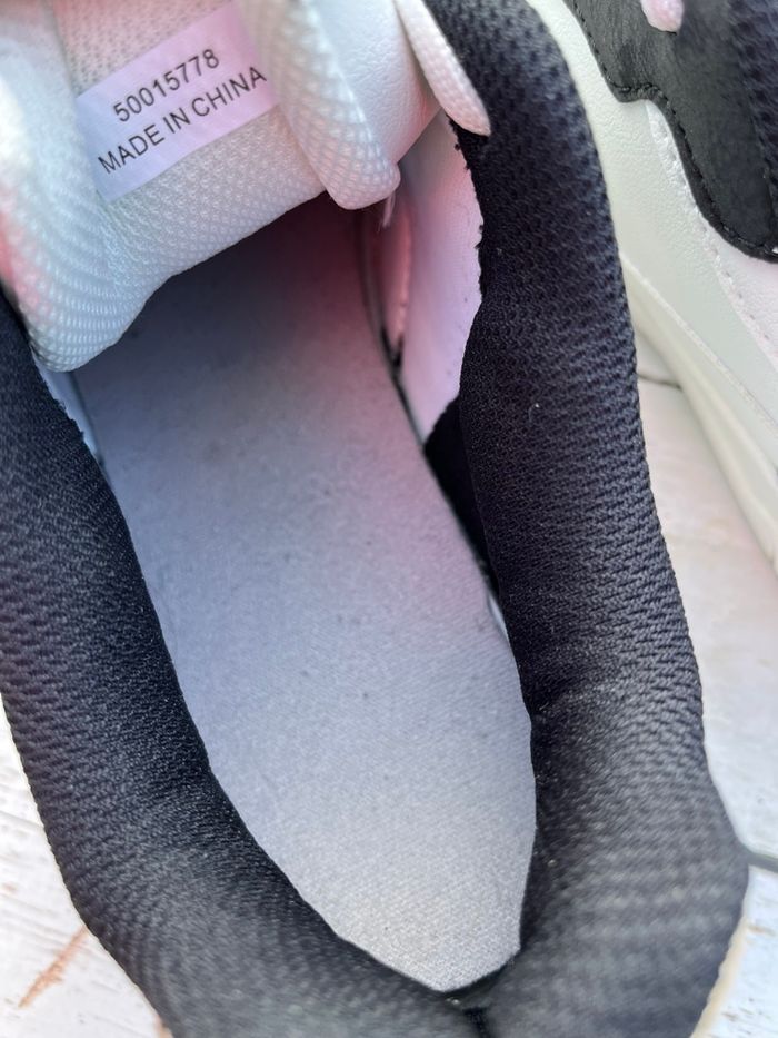 Baskets blanches noires et léopard - photo numéro 3