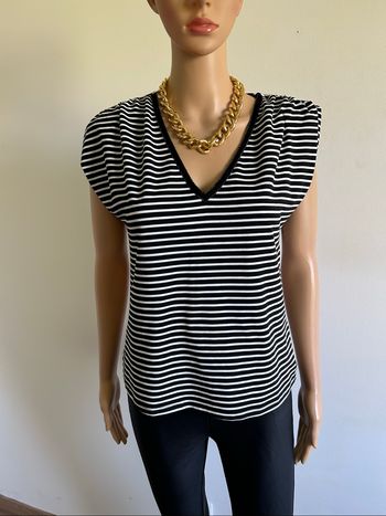 Blouse rayée noire et blanche Morgan taille XS jamais portée